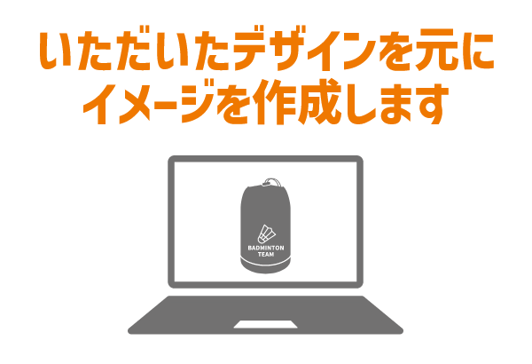 いただいたデザインを元にイメージを作成いたします