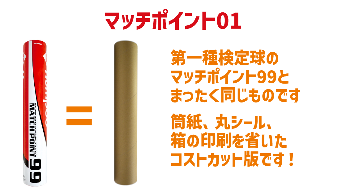 MP-01 マッチポイント99と同じバドミントンシャトル