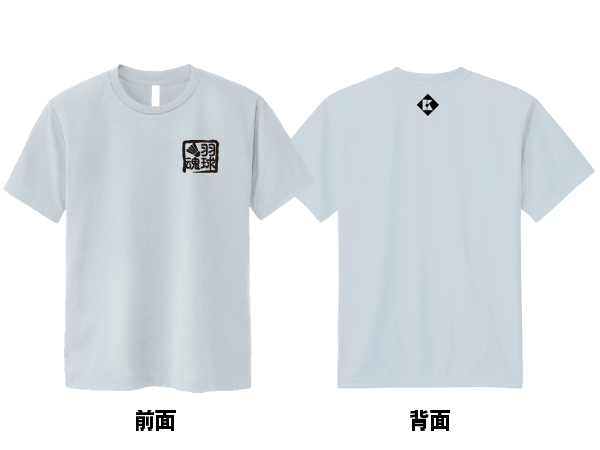 バドミントンTシャツ ブラック 背面