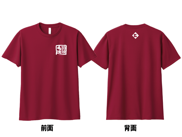 バドミントンTシャツ ブラック 背面